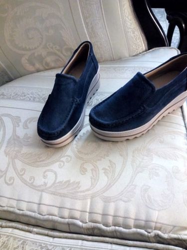 Customer photo review of Suede Genuine Leather Platform ShoesGenuine Leather