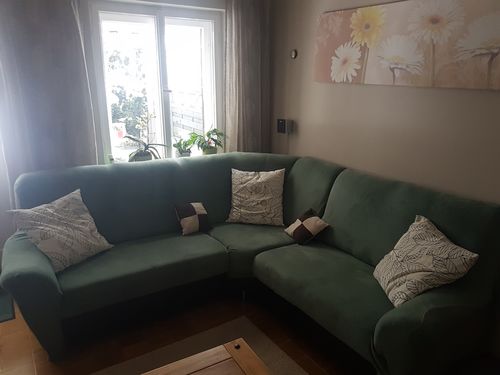 Customer photo review of Grün - Sofabezüge aus Samt für klassische und Ecksofas - Das Haus der Überzüge