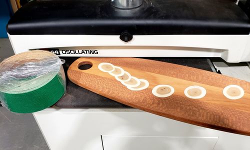 Customer photo review of 3 inch X 70 FT Premium Zirconia Woodworking Drum Sander Roll