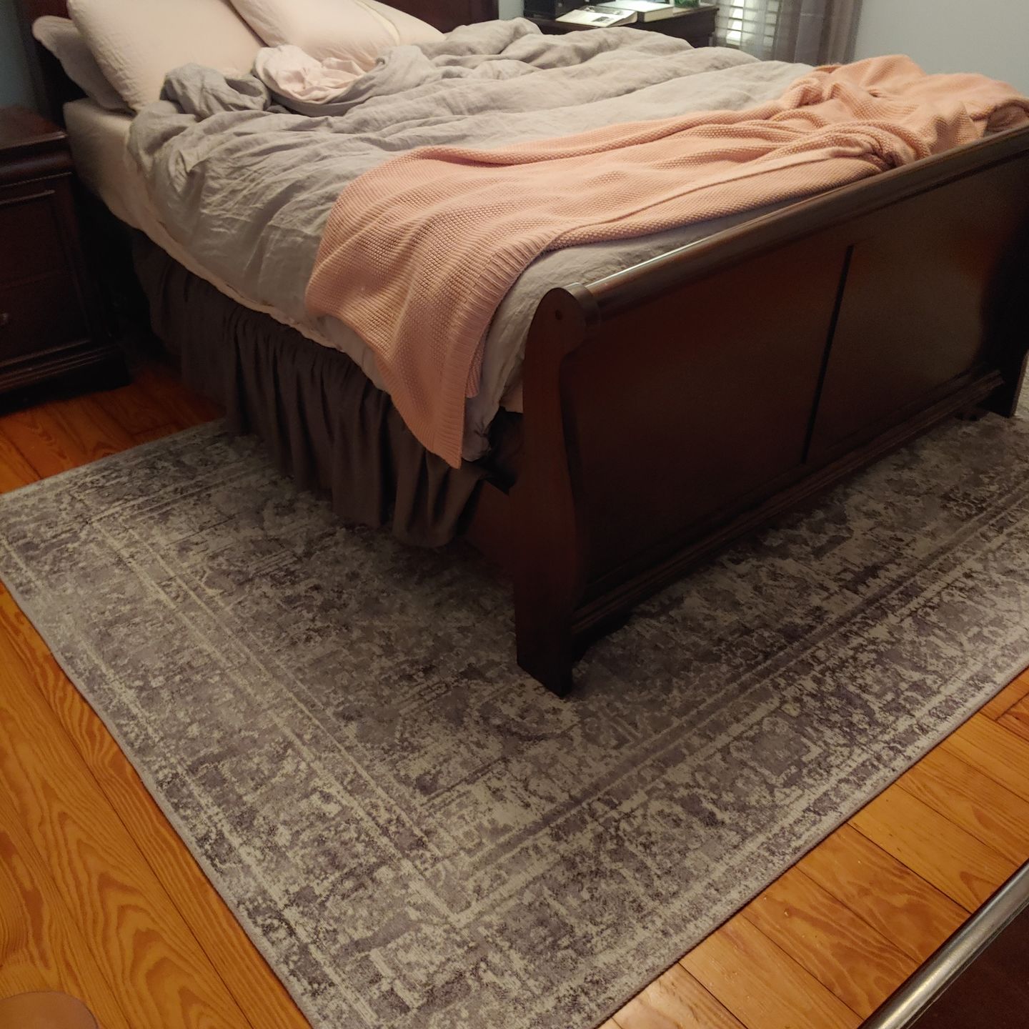 Customer photo review of Distressed Vintage Chilaz Grey Rug