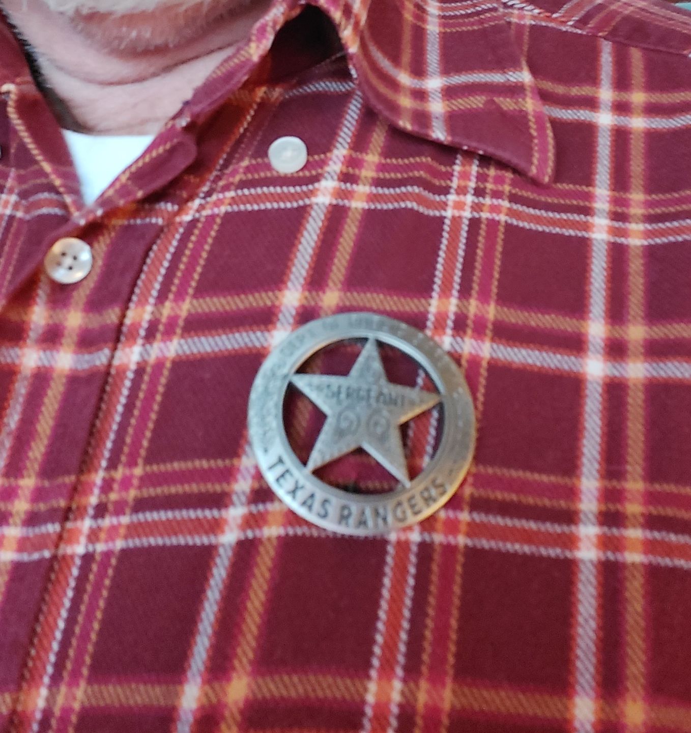 Customer photo review of US Texas Rangers Sergeant Badge Replica Movie Props