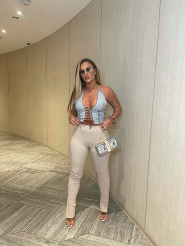 Customer photo review of Lace up halter top