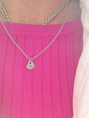 Customer photo review of My Man You Are My Missing Piece Keychain and Heart Necklace