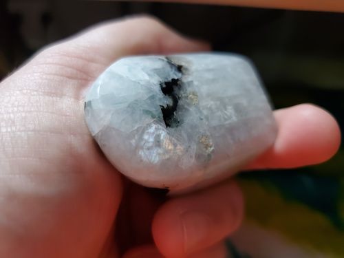 Customer photo review of Rainbow Moonstone Freeform