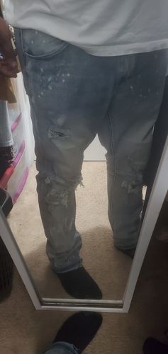 Customer photo review of RIP AND REPAIR JEANS