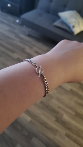 Customer photo review of .925 silver OT “industrial” bracelet
