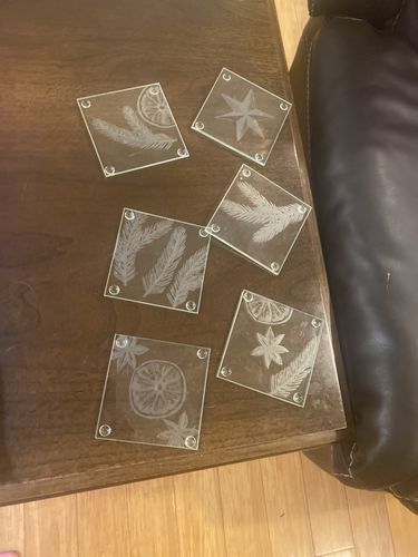 Customer photo review of Glass Coaster Kit