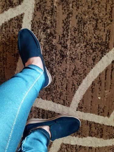 Customer photo review of Suede Genuine Leather Platform ShoesGenuine Leather