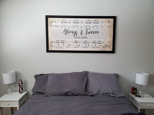Customer photo review of Custom Couple Music Premium Canvas - Ready to Hang
