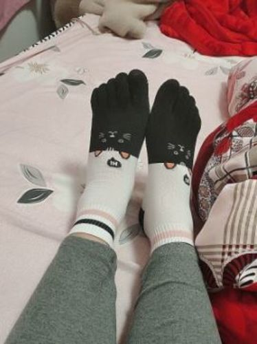 Customer photo review of Witty Socks™ Lovely Toe Socks Collection