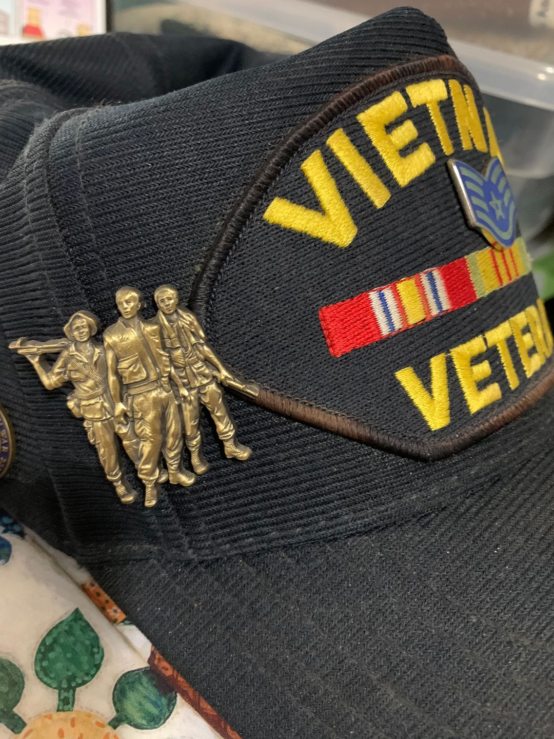 Customer photo review of Vietnam Veteran Pin