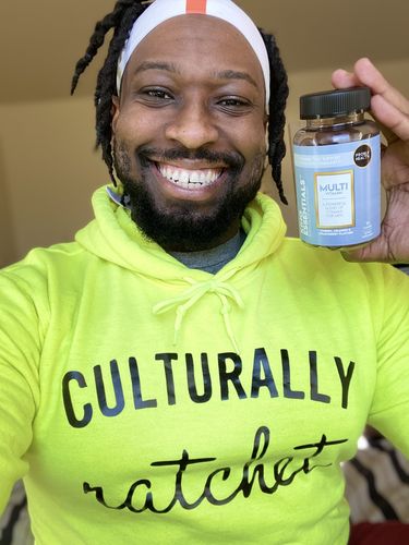 Customer photo review of KING ESSENTIALS- Men's Daily Multi-Vitamin (plant-based) Gummies (45 Day Supply/ .55 Cent A Day) CLICK HERE