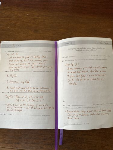 Customer photo review of Daily Kairos Prayer Journal