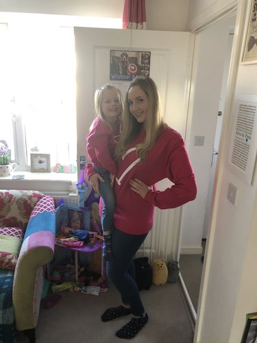 Customer photo review of Heart Print Family Matching Sweaters (MRK X)