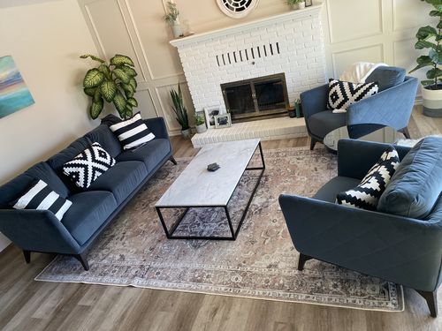Customer photo review of Distressed Vintage Cezanne Blush Area Rug