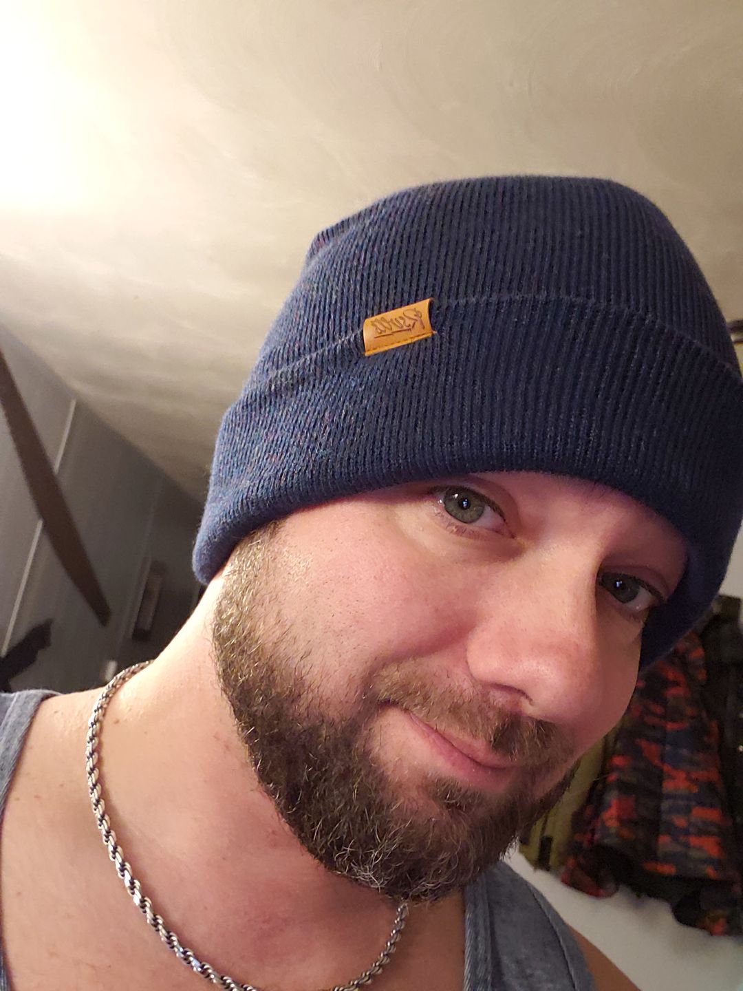 Customer photo review of Classic Blend RSVLTS Navy Beanie