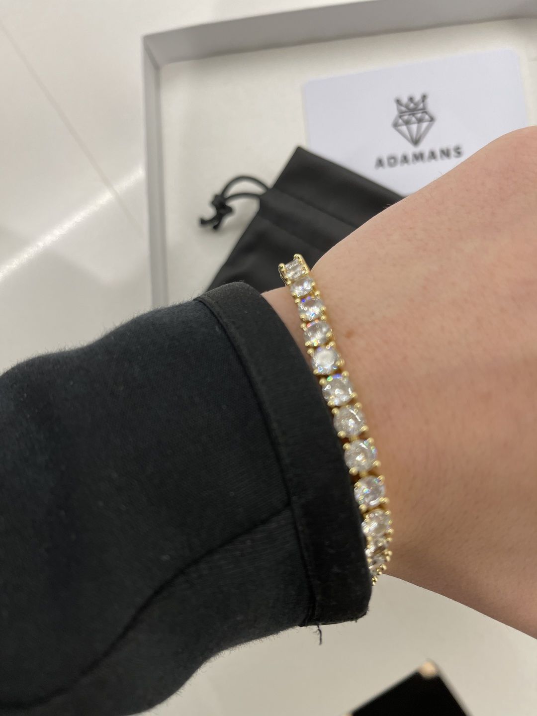 Customer photo review of 5mm Tennis Bracelet - Gold