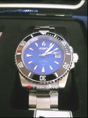 Customer photo review of Aquacy 1769 Hei Matau Men's Automatic 300M Blue Diver MOP Watch 1769.BLMP.B.S