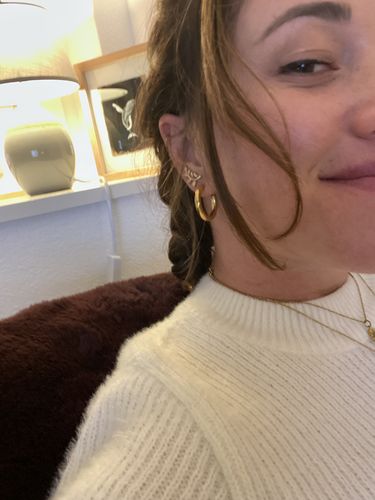 Customer photo review of Bijou Hoops