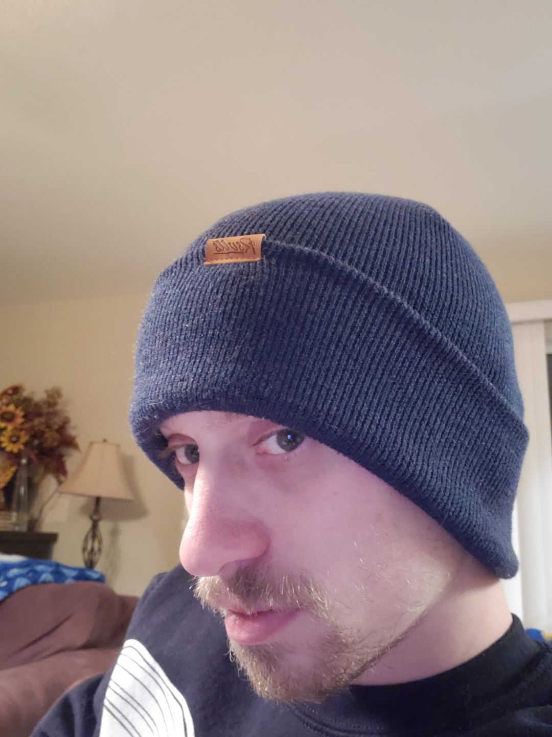 Customer photo review of Classic Blend RSVLTS Navy Beanie