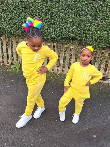 Customer photo review of Essex Personalised Initial & Name Pant Tracksuit Set (3m-12 Years) (MRK X)