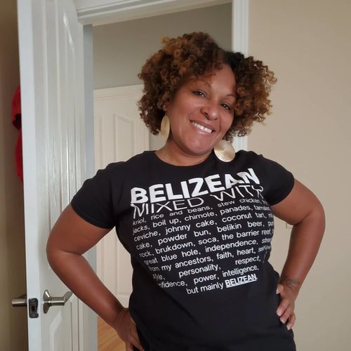 Customer photo review of Belizean Mixed With "Kriol & Boil Up" T-Shirt