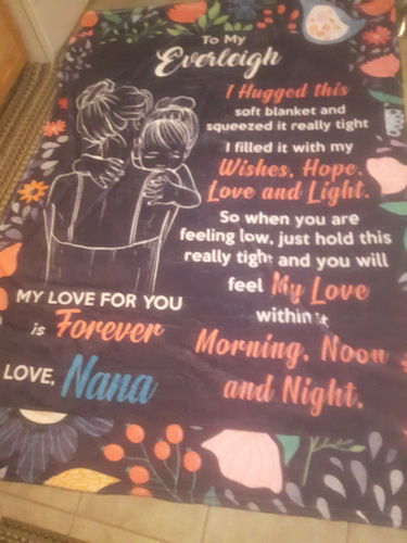 Customer photo review of Granddaughter Blanket - Hug
