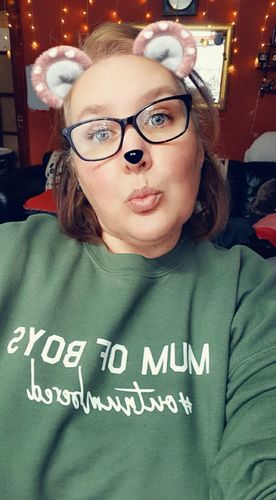 Customer photo review of Mum of Boys Hashtag Outnumbered Sweatshirt (MRK X)