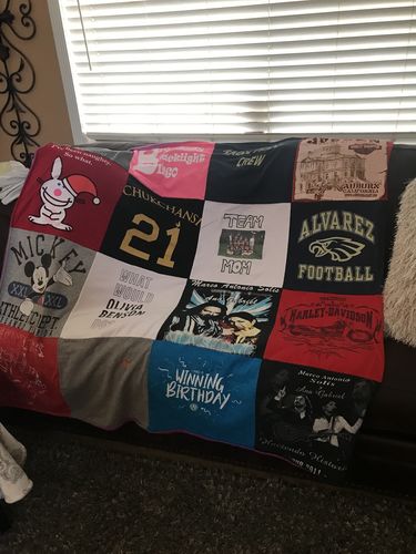 T-shirt quilt featuring alvarez football by Lupe from CA