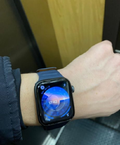 Customer photo review of Leather Link Magnetic Strap for Apple Watch