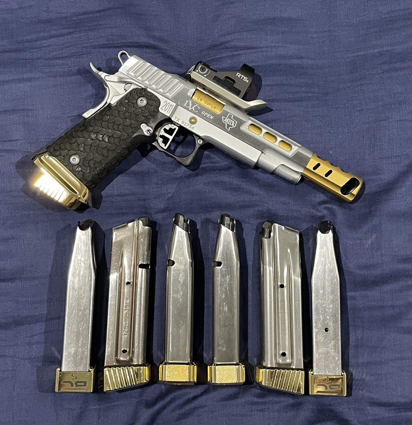 Customer photo review of STI/BUL Open 2011 Brass Magazine Base Pad Set (5)