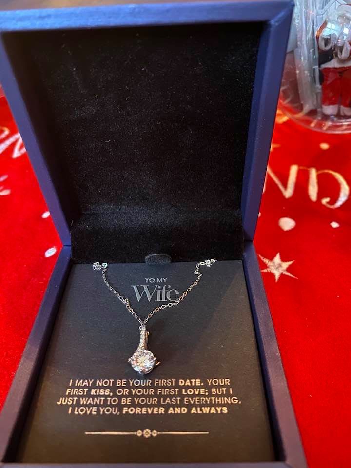 Customer photo review of To My Wife, Forever and Always - white gold necklace