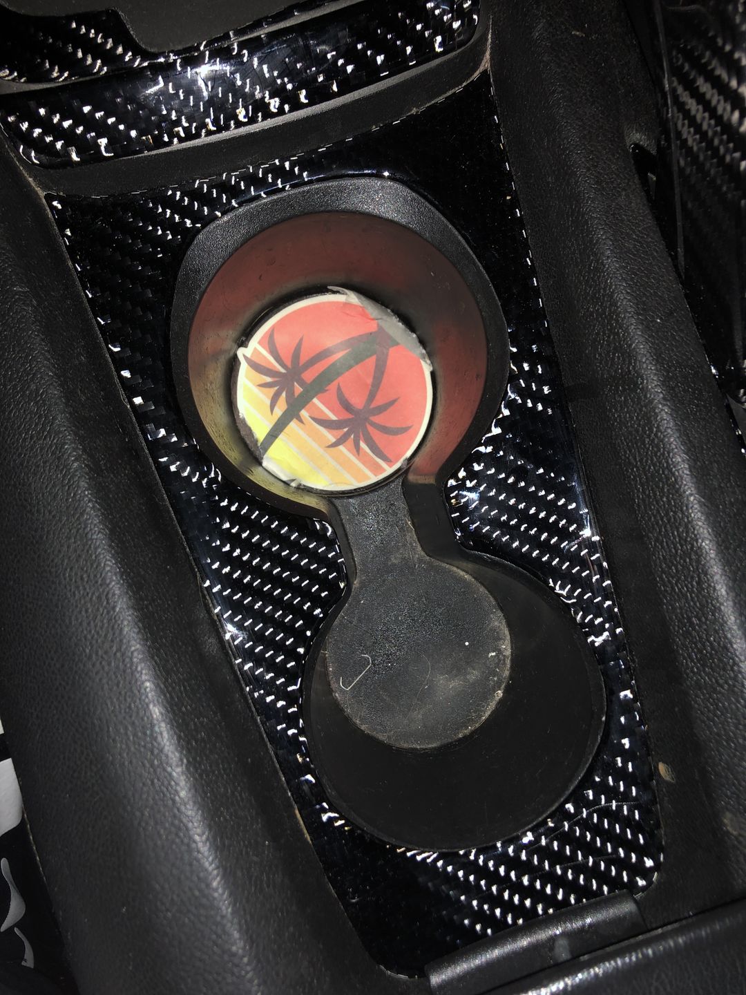 Customer photo review of Carbon Fiber Cup Holder Panel Overlay for Chevrolet Camaro 2010-2015