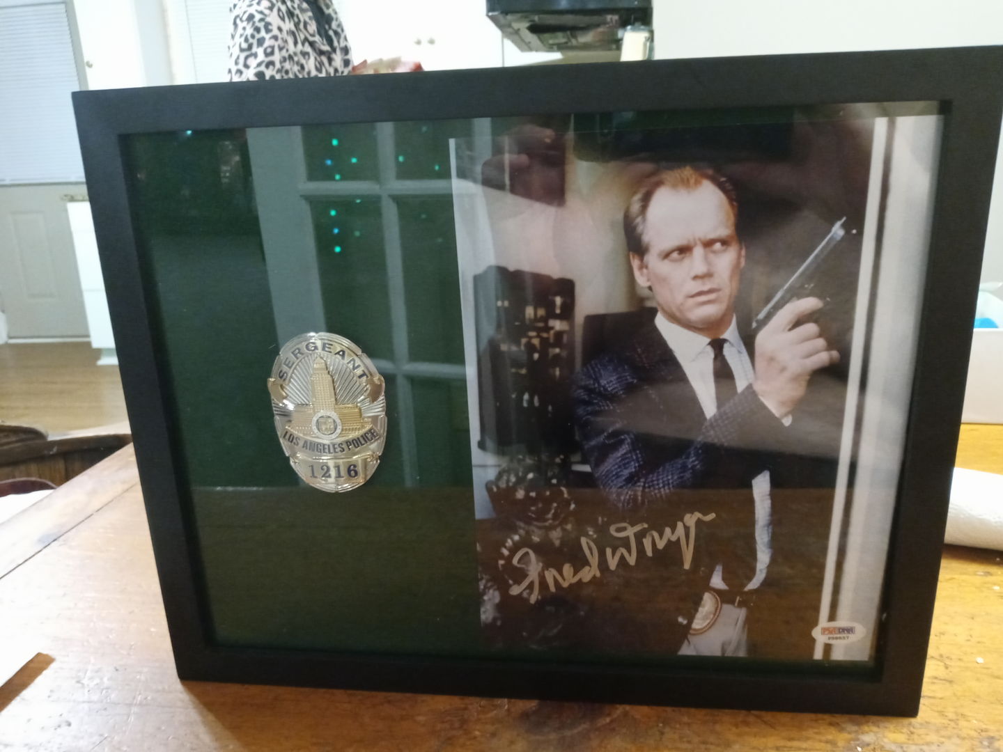 Customer photo review of LAPD Los Angeles Sergeant Police Badge Solid Copper Replica Movie Props With Number 1216