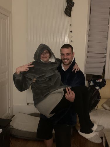 Customer photo review of Sweat Kidool Plaid  - Gris