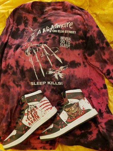 Customer photo review of Nightmare on Elm Street High Top Leather Sneaker