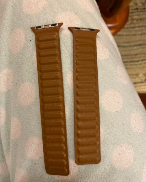 Customer photo review of Leather Link Magnetic Strap for Apple Watch