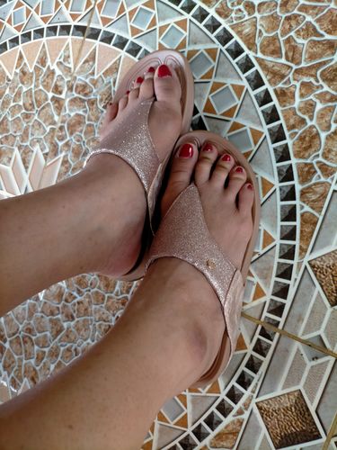 Customer photo review of Samara Comfort Slides