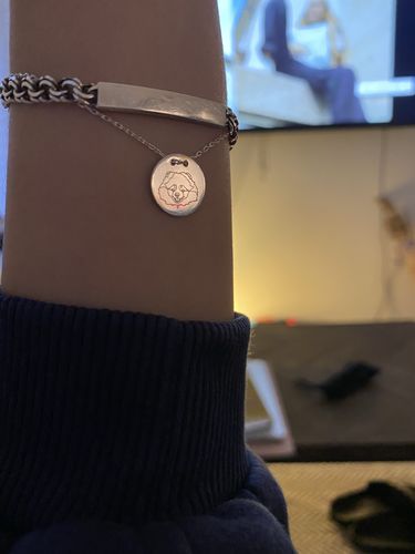 Customer photo review of Silber Lineart Love Armkette