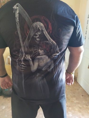 Customer photo review of New Men's Clothing Short-Sleeve Man Casual Print T-shirts