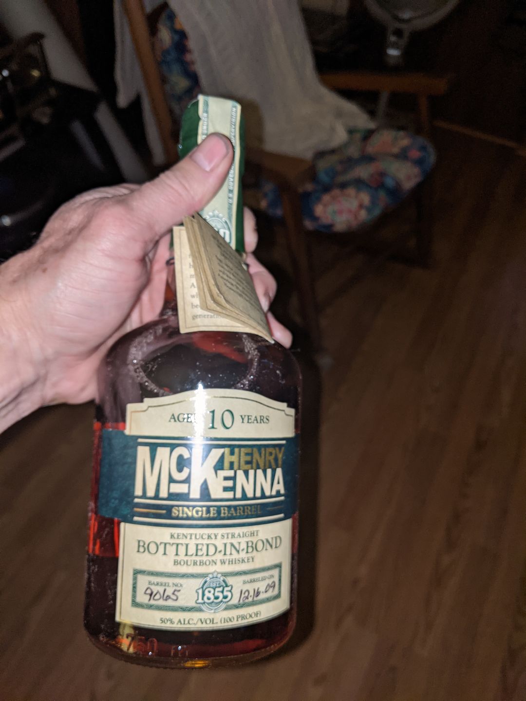 Customer photo review of Henry McKenna Aged 10 Year Single Barrel Bottled In Bond Bourbon Whiskey