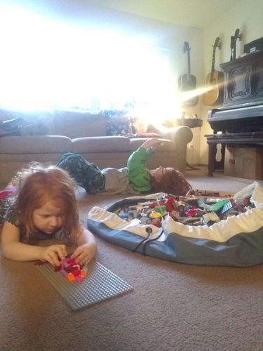 Customer photo review of Super Toy Storage Bag - Seattle Gray