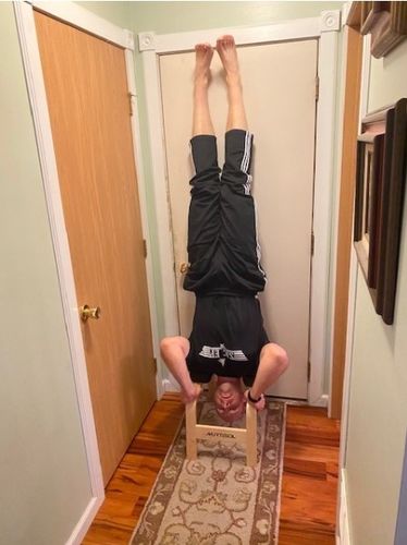Customer photo review of Murtisol Yoga Chair Wood Stand Headstand Bench Stool with PVC Pads for Family, Gym