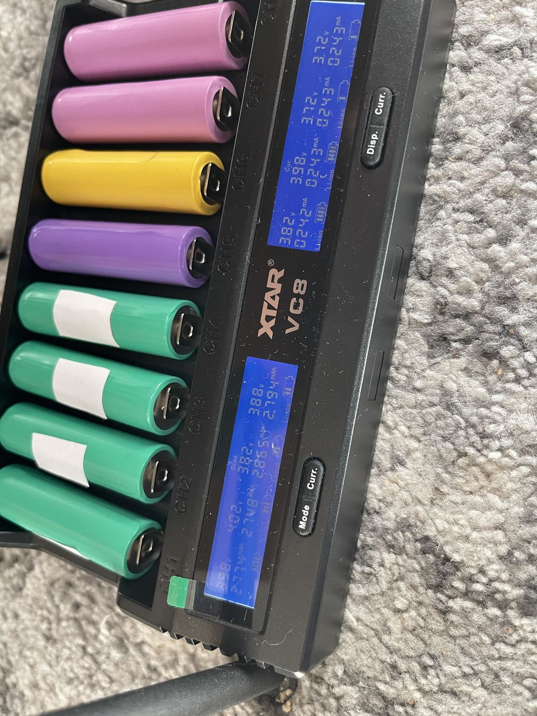 Customer photo review of XTAR VC8 8 Bay Smart Li-ion Battery Charger