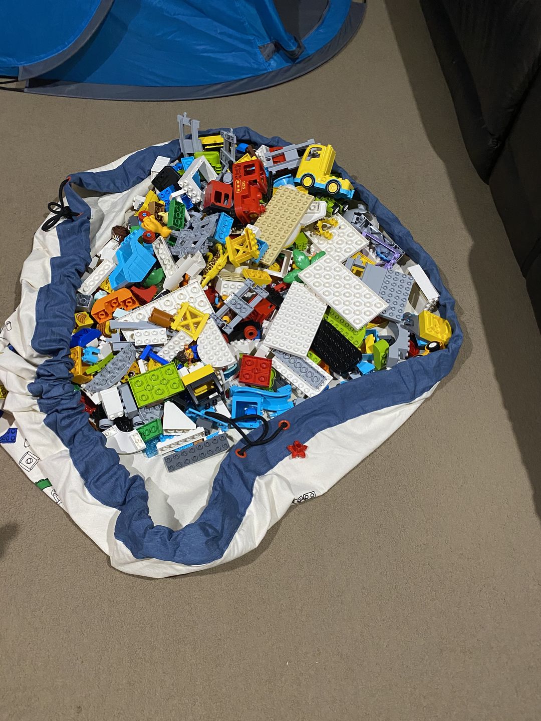 Customer photo review of Bricks Galore Printed Play Pouch
