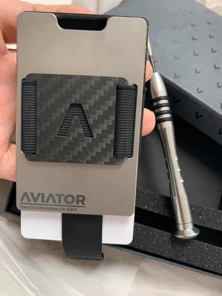 Customer photo review of Titan #1 Edition | Titanium Slim Wallet
