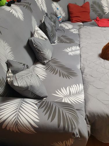 Customer photo review of Exotisches Grau - Sofabezüge für klassische und Ecksofas - Das Haus der Überzüge