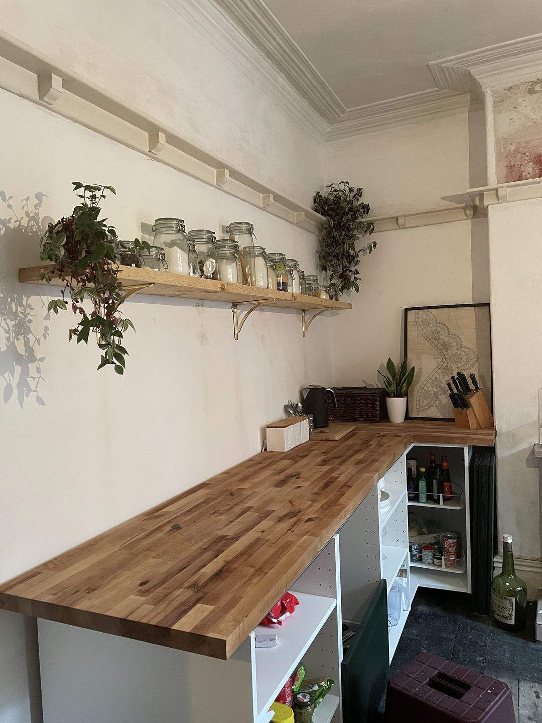 Customer photo review of Brass Ironbridge Shelf Brackets