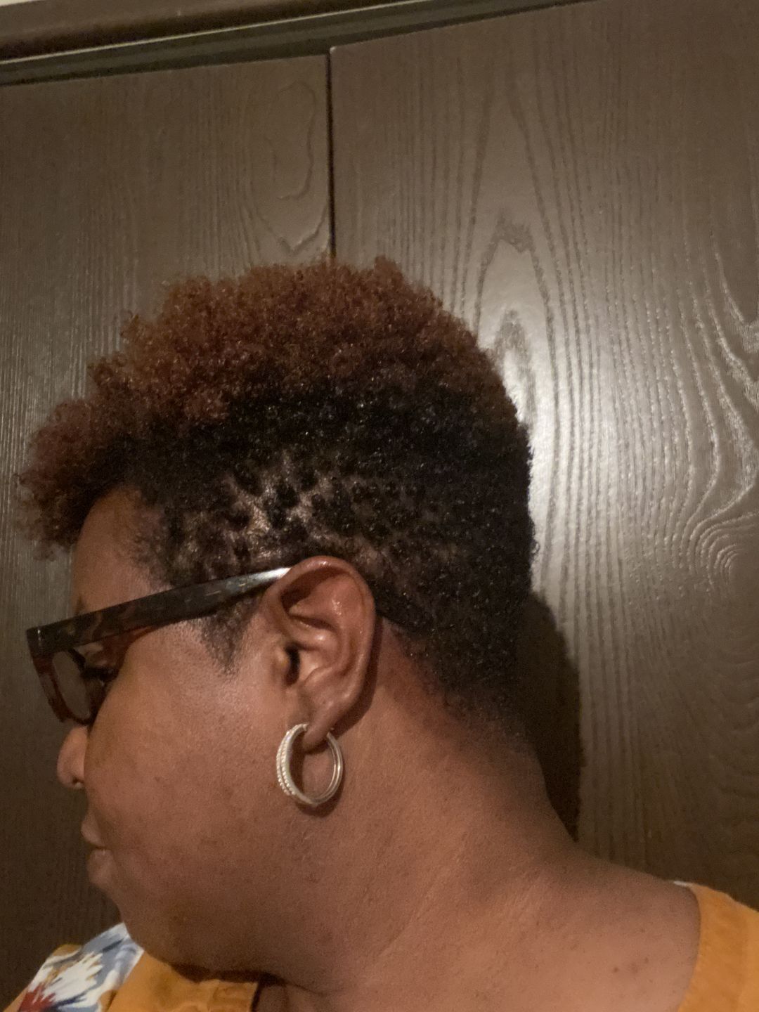 Customer photo review of Hair Growth Serum for Curly Hair with Organic Jojoba Oil for Moisturizing and Lavender Fragrance