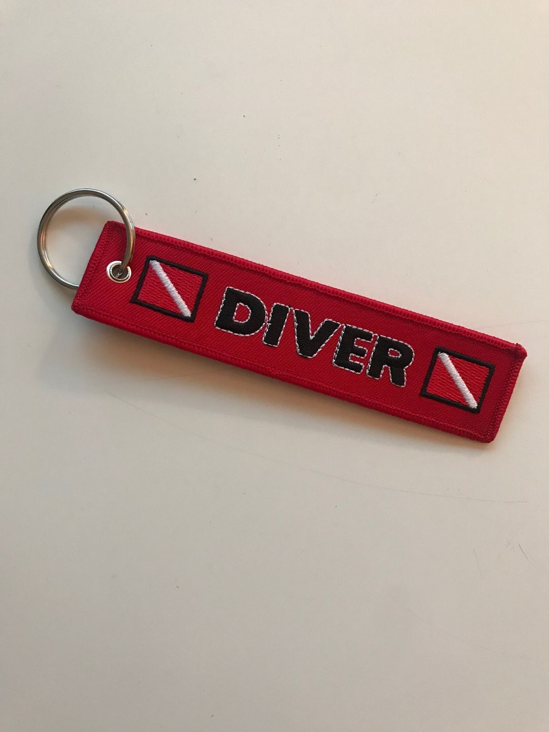 Customer photo review of Embroided Key Chain: Diver